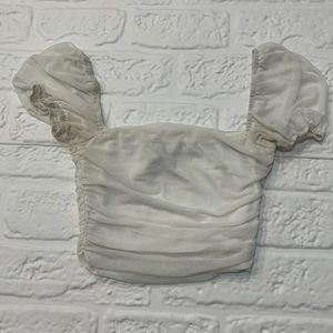 Princess Polly White Mesh Top